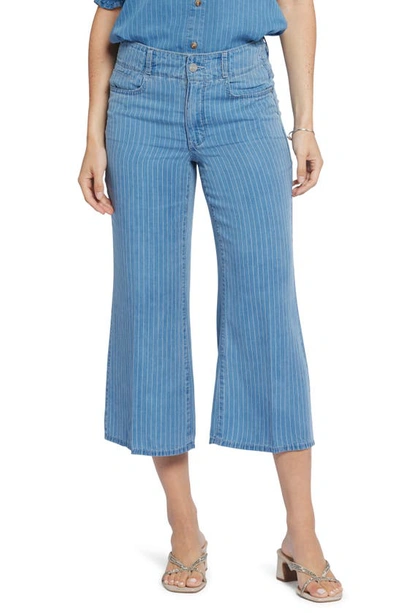 Nydj Brigitte High Waist Capri Wide Leg Jeans In Light Marine