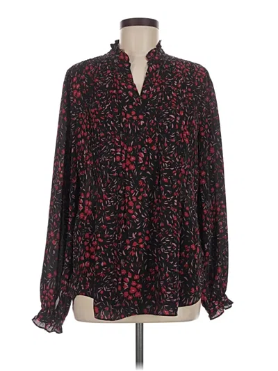 Pre-owned Nydj Long Sleeve Blouse In Red