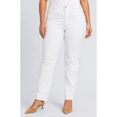 Nydj Marilyn Straight Leg Corduroy Pants In White