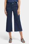 Nydj Patchie Major Wide Leg Capri Jeans In Obsidian Blue