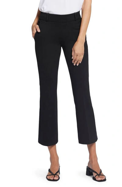 Nydj Pull-on Ankle Flare Trousers In Black