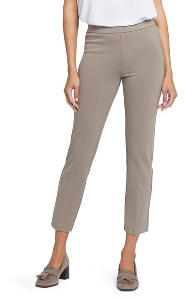 Nydj Pull-on Ankle Straight Leg Pants In Saddlewood