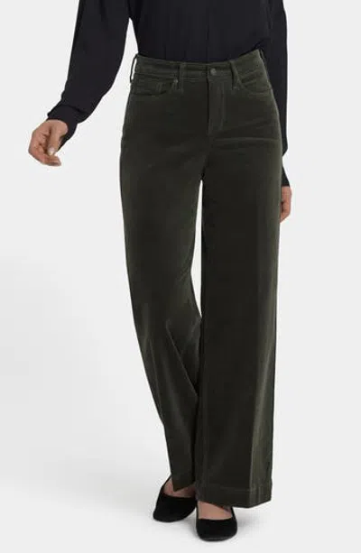 Nydj Teresa Wide Leg Corduroy Pants In Black
