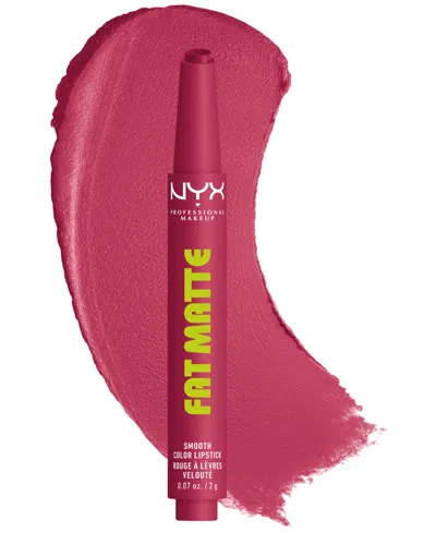 Nyx Professional Makeup Fat Matte Lipstick, 0.07 Oz. In Red