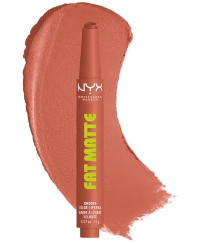 Nyx Professional Makeup Fat Matte Lipstick, 0.07 Oz. In Brown