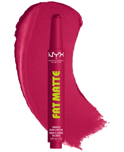 Nyx Professional Makeup Fat Matte Lipstick, 0.07 Oz. In Red