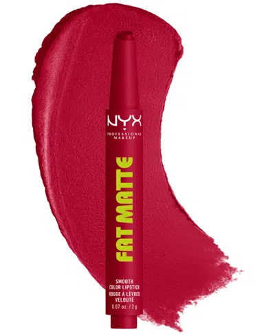 Nyx Professional Makeup Fat Matte Lipstick, 0.07 Oz. In Red