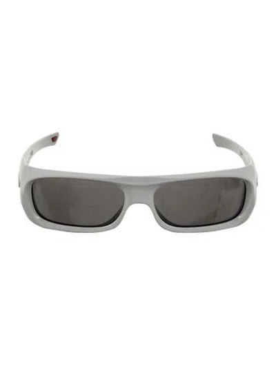 Pre-owned Oakley Permian Square Sunglasses In White