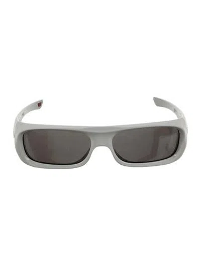 Pre-owned Oakley Permian Square Sunglasses In White