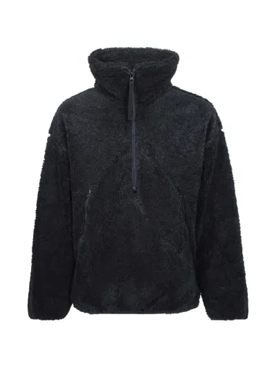 Oakley Snowdrift Sherpa Quarter-zip Sweater In Black