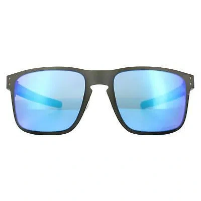 Pre-owned Oakley Sunglasses Holbrook Metal Oo4123-07 Gunmetal Prizm Sapphire Polarized In Multicolor
