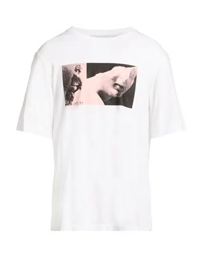 Oamc Man T-shirt White Size S Cotton In Black