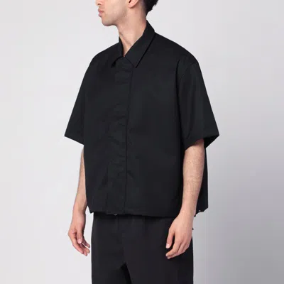 Oamc Peacemaker Black Wool-blend Shirt