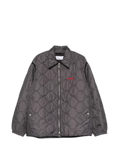 Oamc Quilted Jacket In Gray