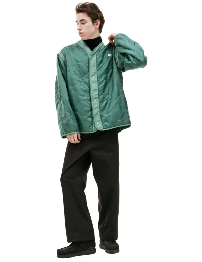 Oamc Re:work Zipped Sleeves Jacket In Green