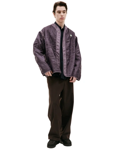 Oamc Re:work Zipped Sleeves Jacket In Purple