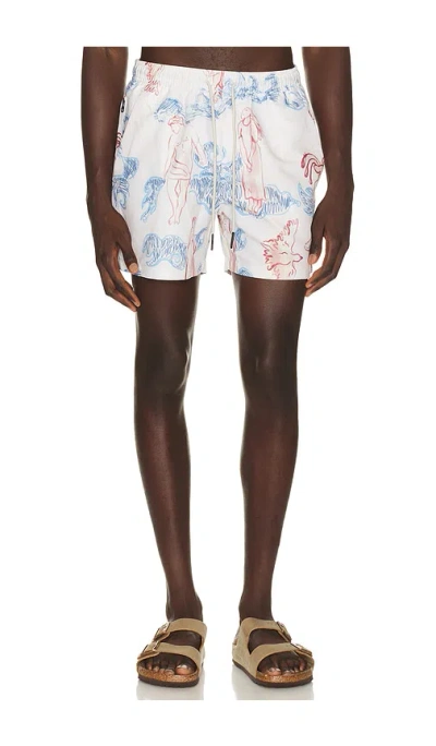 Oas Lorien Swim Shorts In Ecru