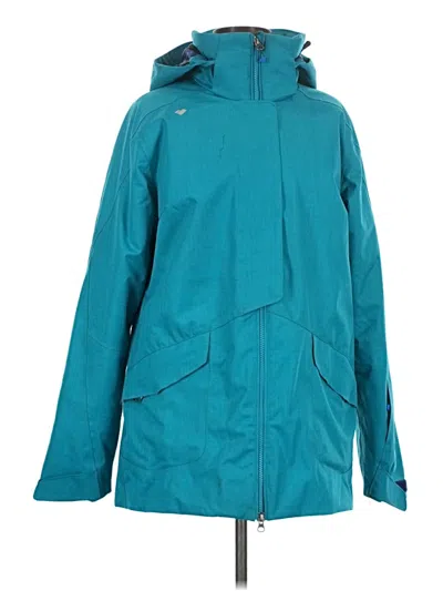Pre-owned Obermeyer Raincoat In Teal