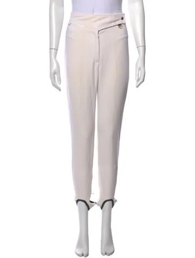 Pre-owned Obermeyer Wool Straight Leg Pants In Neutrals