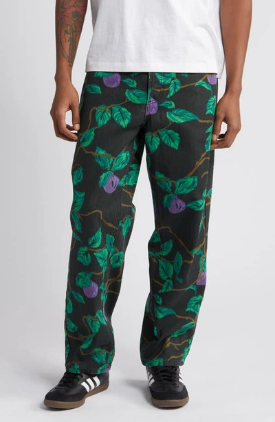 Obey Hardwork Plum Print Jeans In Floral