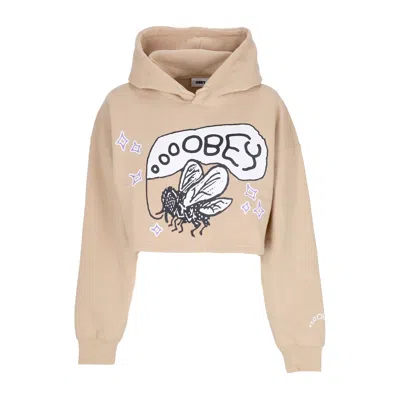 Obey Kylo Baby Hood Matching Sets Oat Milk Women's Cropped Hoodie