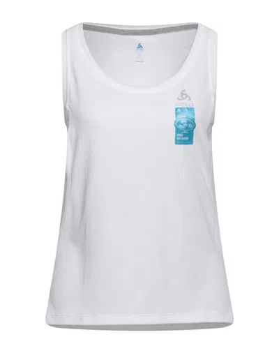 Odlo Woman Tank Top White Size S Polyester, Polypropylene