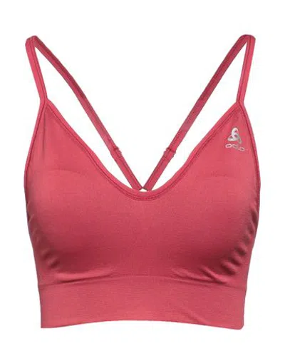 Odlo Woman Top Brick Red Size S Polyamide, Elastane
