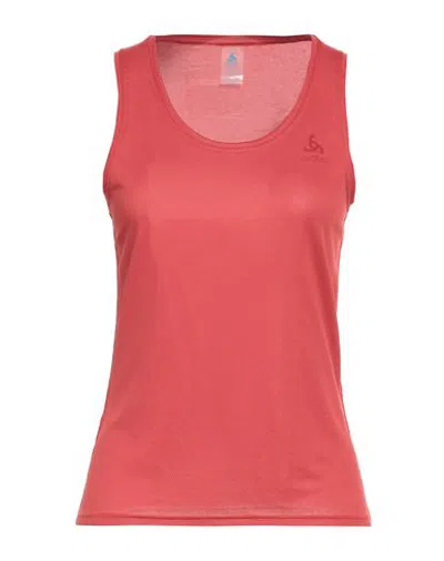 Odlo Woman Top Coral Size M Polyester, Polypropylene In Red