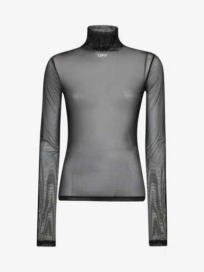 Off-white Black Mesh Off Stamp Top