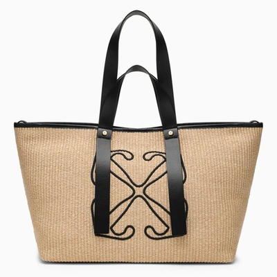 Off-white Off White™ Day Off Medium Raffia Tote Bag In Neutrals