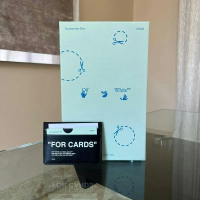 Pre-owned Off-white “for Cards” Cardholder In Black