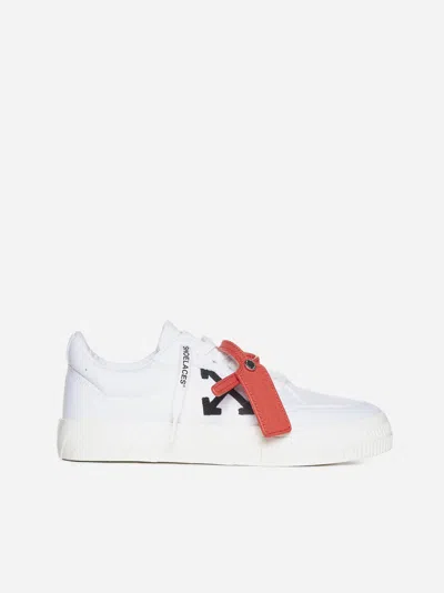 Off-white Low Vulcanized Canvas Trainers In White Black