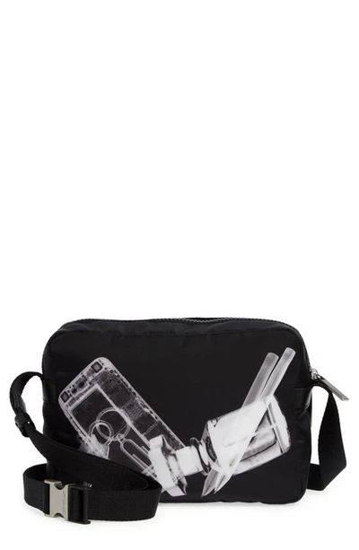 Off-white Outdoor X-ray Print Recycled Nylon Camera Bag In Black White
