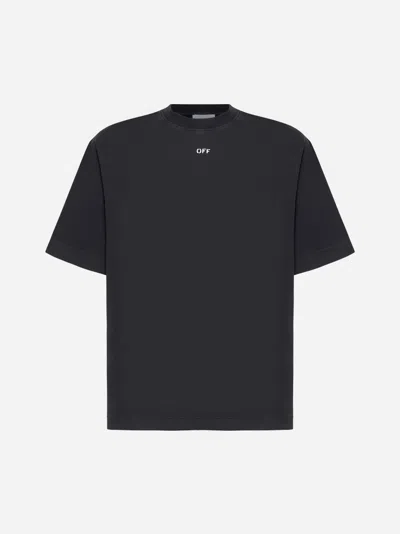 Off-white S. Mattew Cotton T-shirt In Black,grey