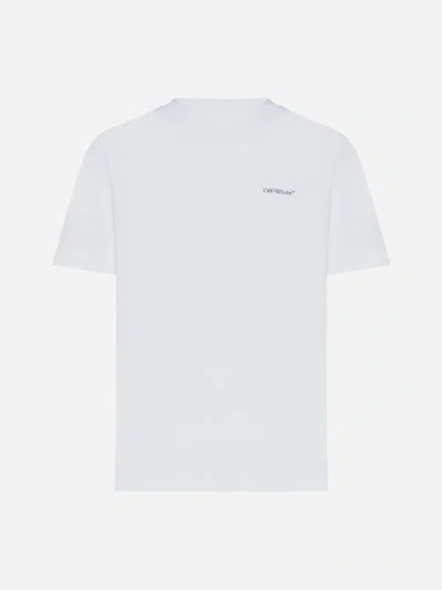 Off-white Xray Arrow Cotton T-shirt In White,multicolor