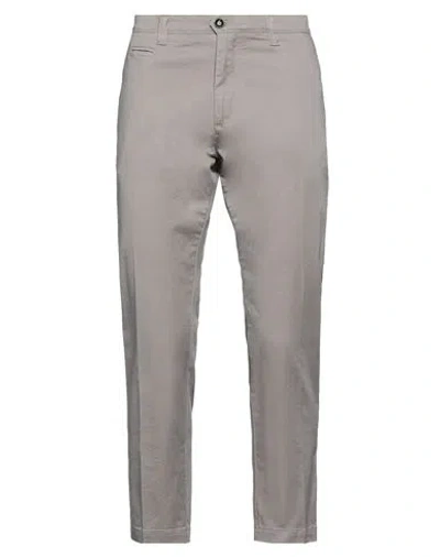 Officina 36 Man Pants Dove Grey Size 36 Cotton, Elastane