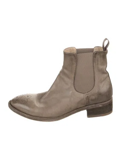 Pre-owned Officine Creative Leather Chelsea Boots In Grey