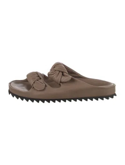 Pre-owned Officine Creative Leather Slides In Brown