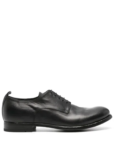 Officine Creative Stereo 20mm Leather Derby Shoes In Black