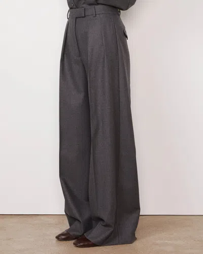 Officine Generale Elka Pleated Wide-leg Tailored Trousers In Animal Print