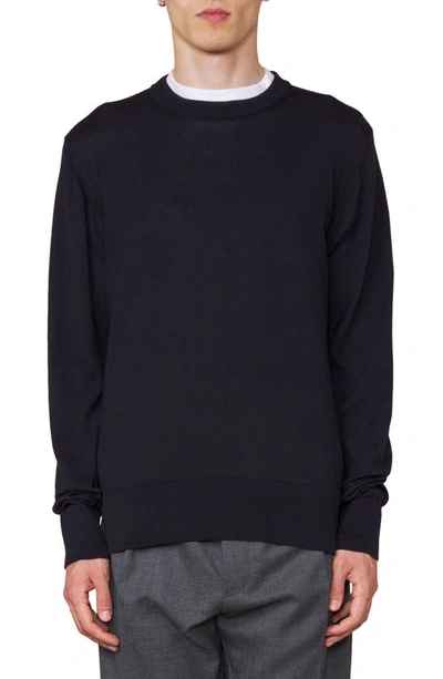 Officine Generale Nilo Crewneck Jumper In Night Sky