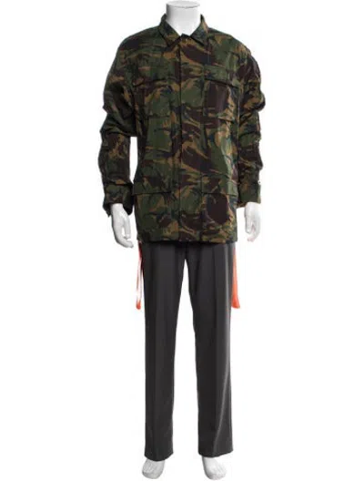Pre-owned Off-white 2018 Camouflage Print Shirt In Black