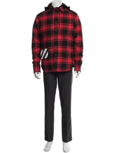 Pre-owned Off-white 2018 Plaid Print Jacket In Red