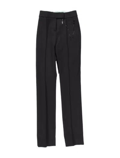Pre-owned Off-white 2018 Straight Leg Pants In Black