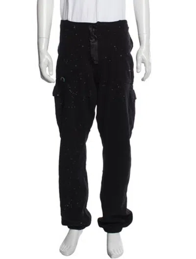 Pre-owned Off-white 2019 Graphic Print Lounge Bottoms In Black
