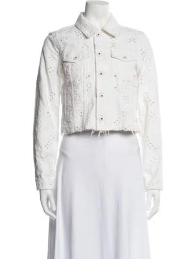 Pre-owned Off-white 2019 Lace Pattern Denim Jacket In Neutrals