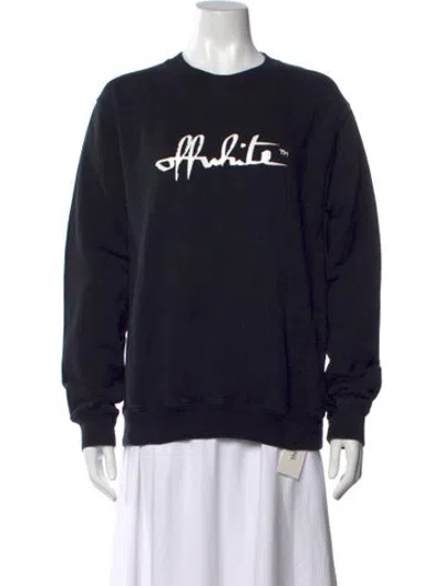 Pre-owned Off-white 2020 Graphic Print Sweatshirt In Black