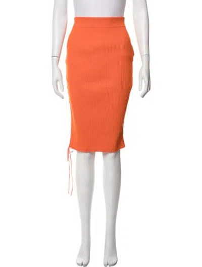 Pre-owned Off-white 2023 Midi Length Skirt W/ Tags In Orange