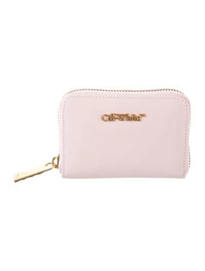 Pre-owned Off-white 2026 Leather Compact Wallet W/ Tags In Pink
