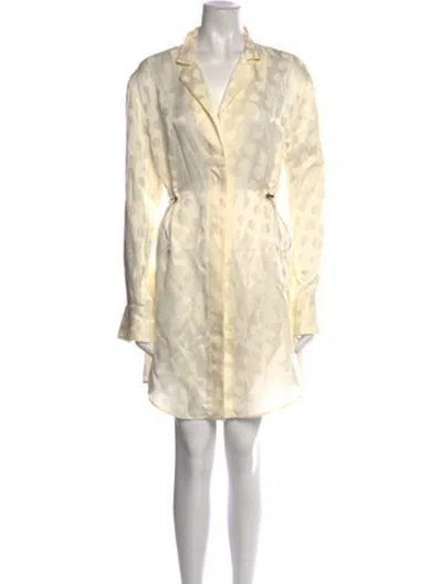 Pre-owned Off-white Acetate Mini Dress In Neutrals